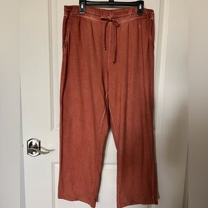 Casual Pants with Elastic & Drawstring Waistband